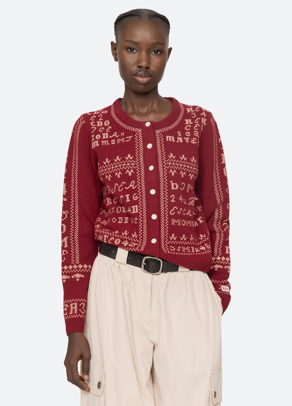 Burgundy Kit Cardigan | Sea New York