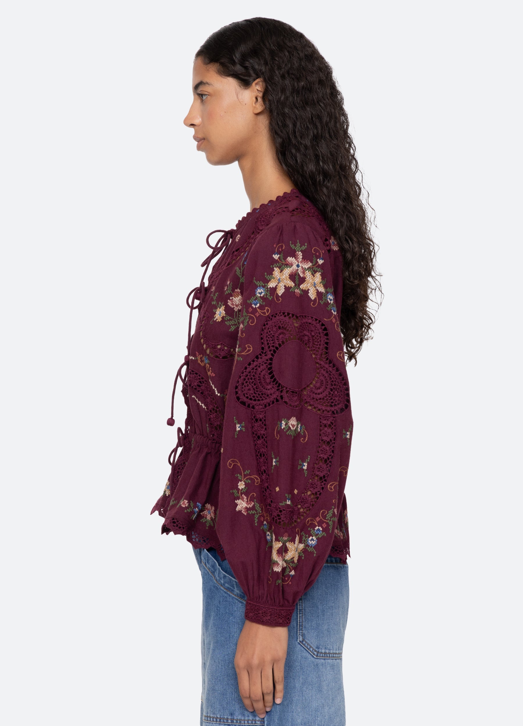 Navy Edwina L/S Top | Sea New York