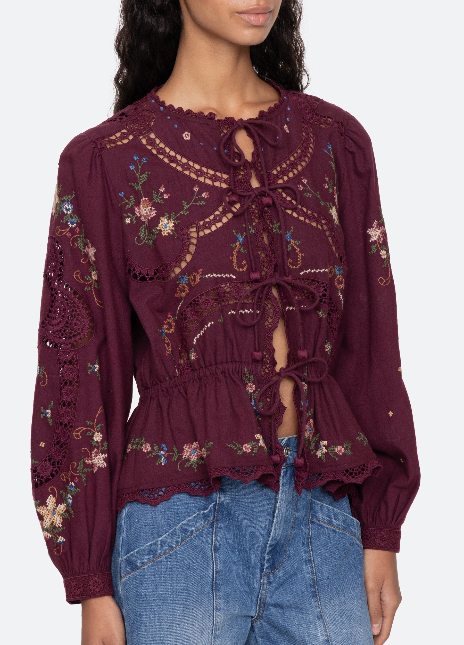 Navy Edwina L/S Top | Sea New York