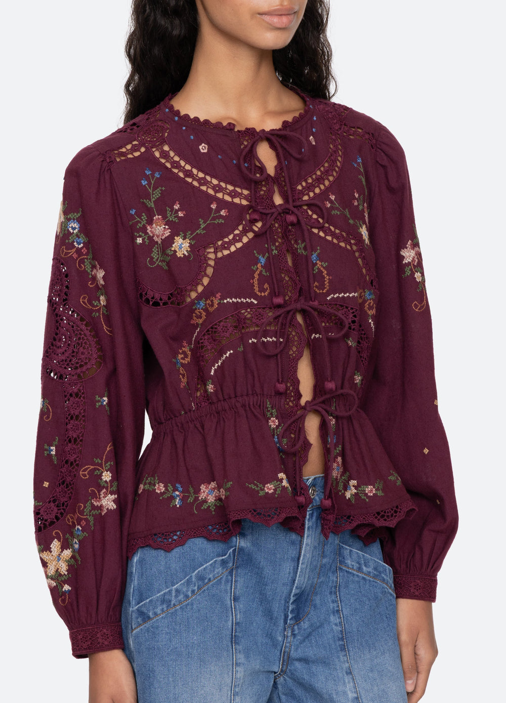 Navy Edwina L/S Top | Sea New York