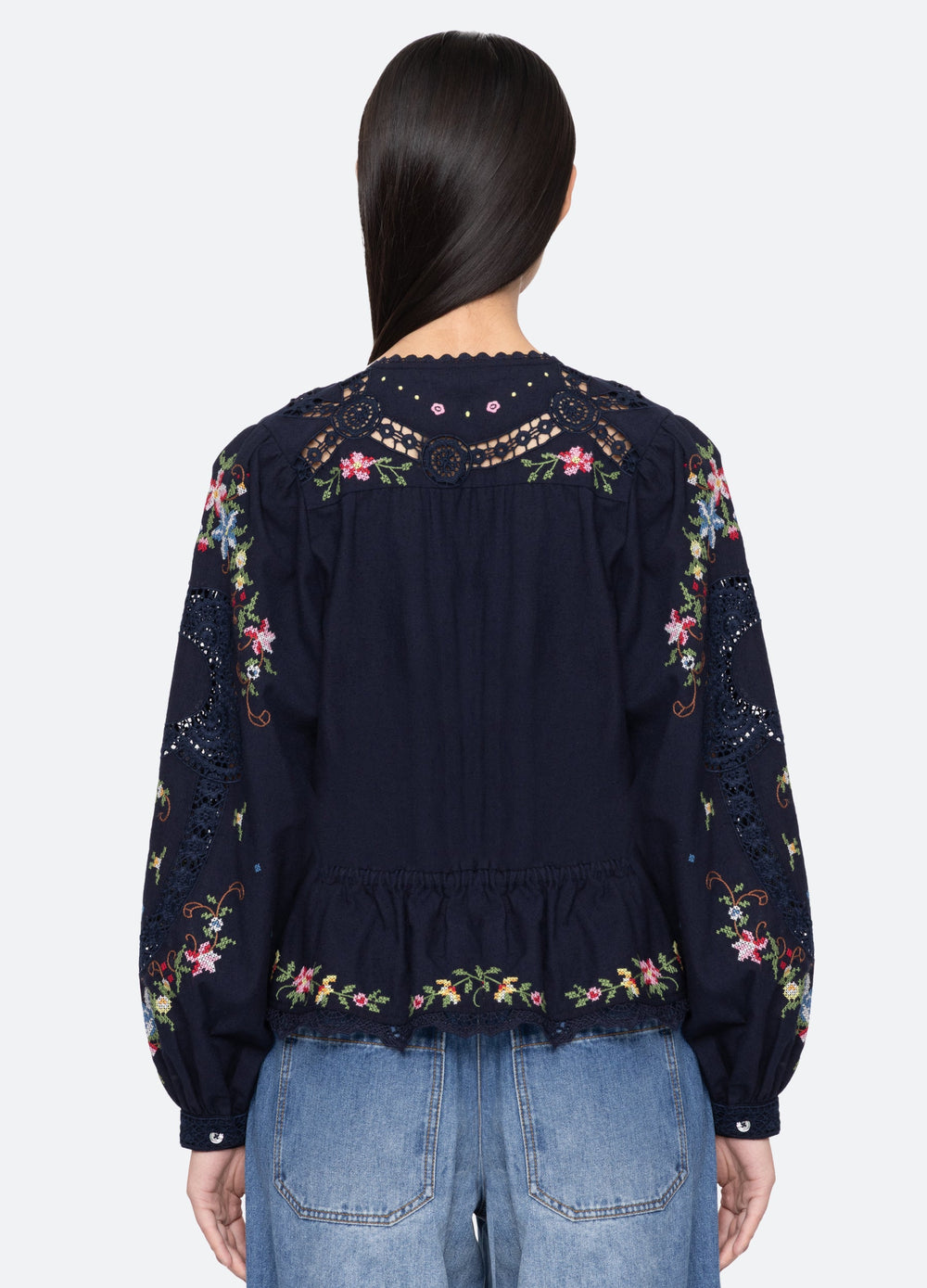 Navy Edwina L/S Top | Sea New York