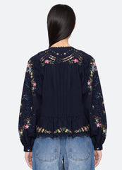 Navy Edwina L/S Top | Sea New York