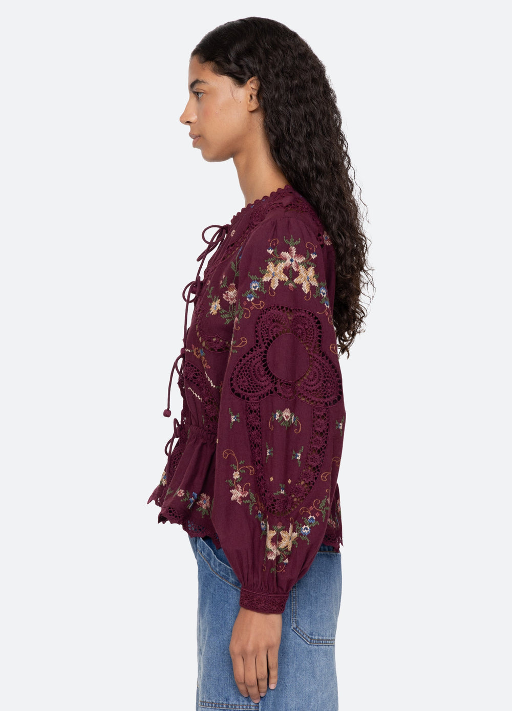Navy Edwina L/S Top | Sea New York