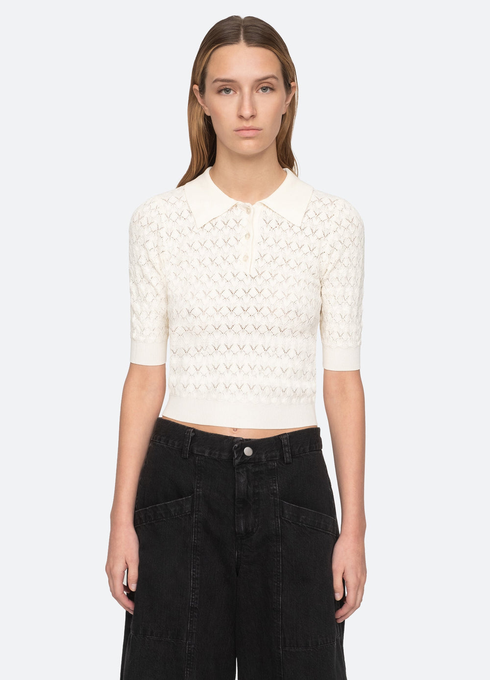 Black Rue Polo Sweater | Sea New York