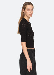 Black Rue Polo Sweater | Sea New York