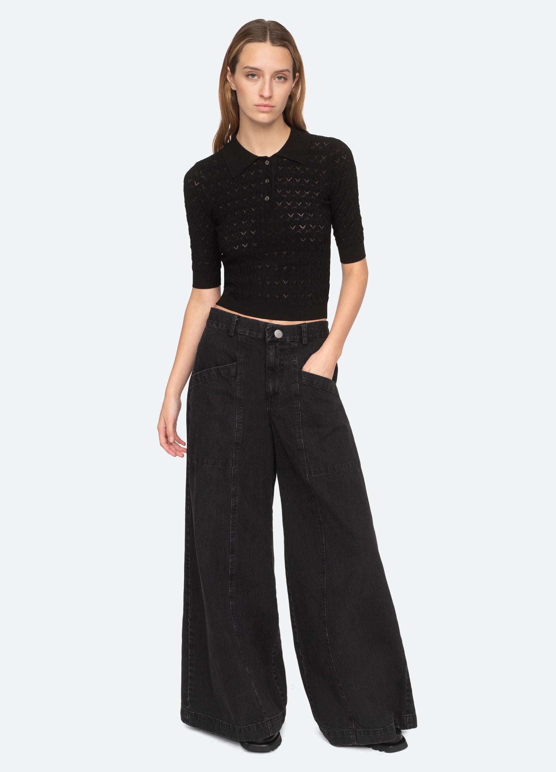 Black Rue Polo Sweater | Sea New York