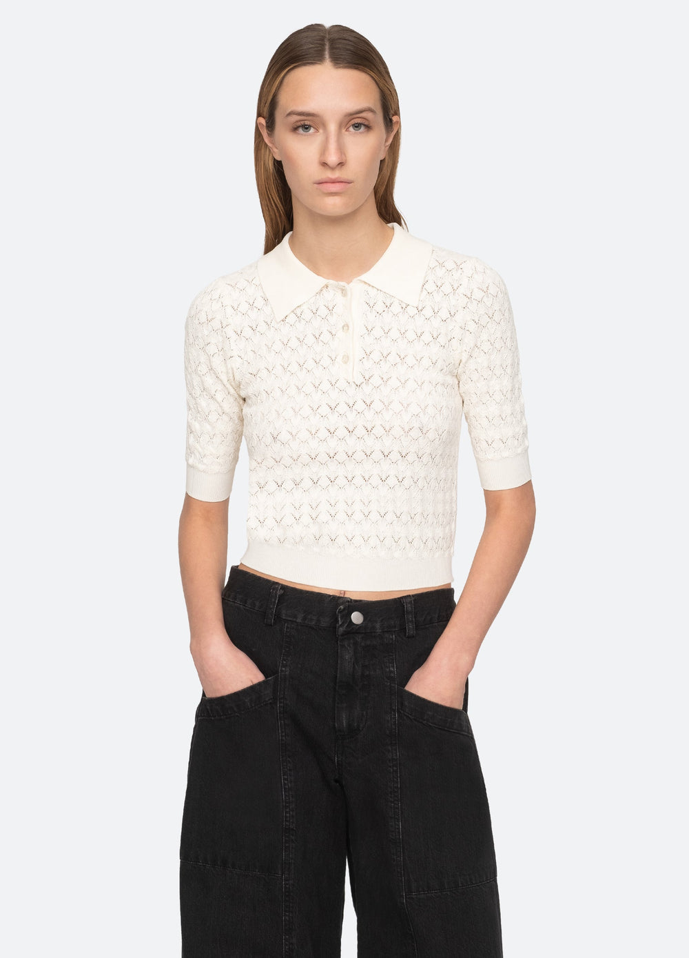 Black Rue Polo Sweater | Sea New York