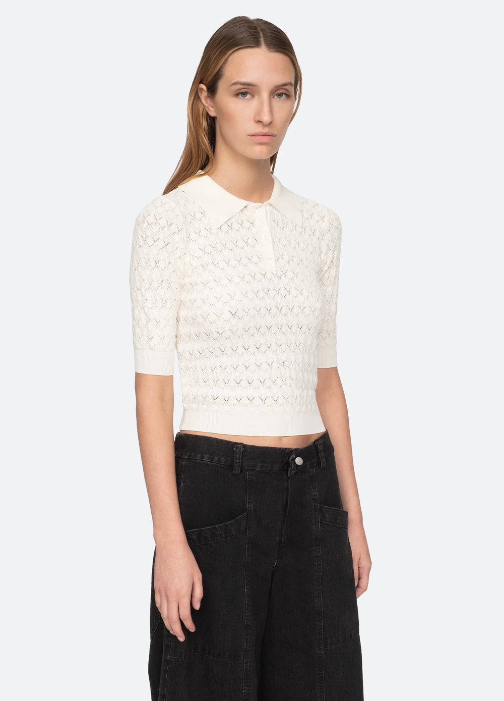 Black Rue Polo Sweater | Sea New York