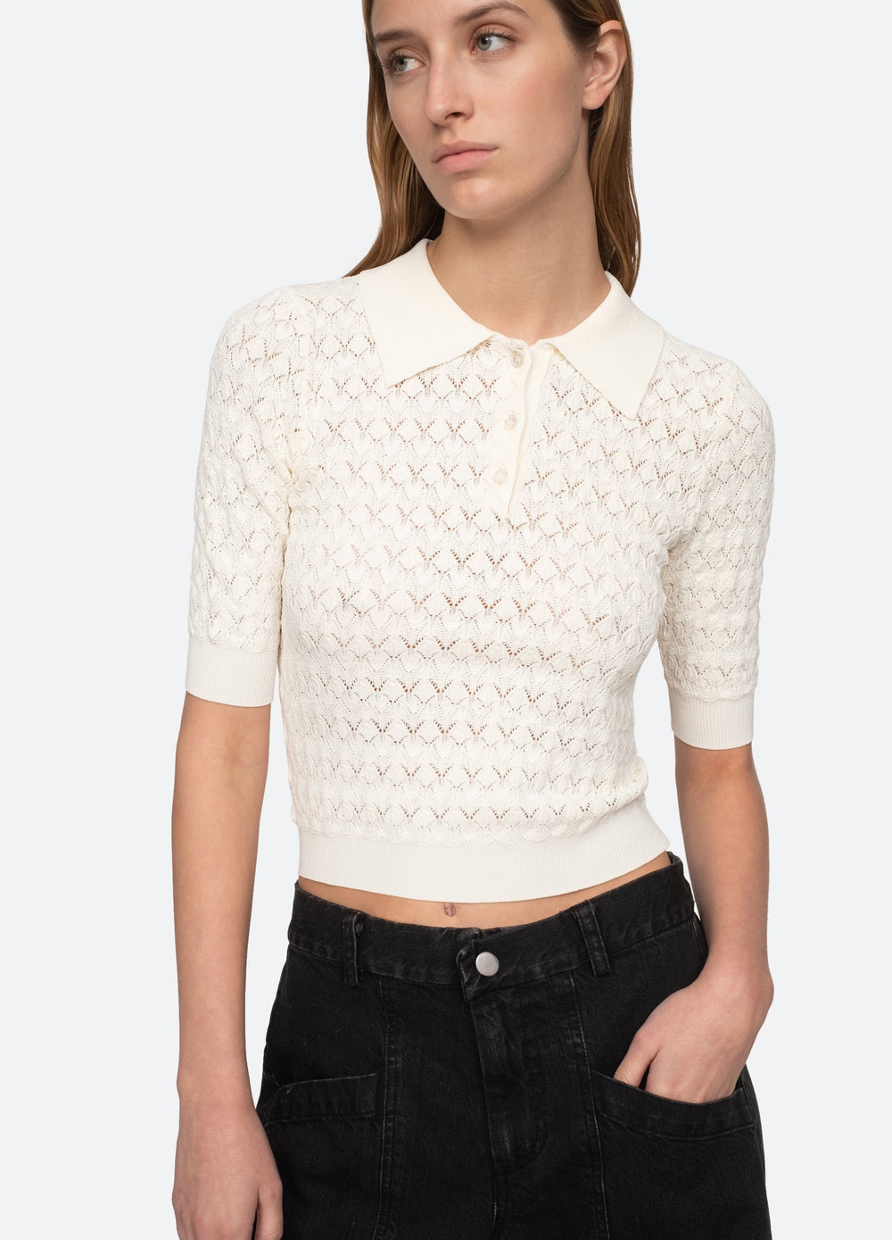Black Rue Polo Sweater | Sea New York