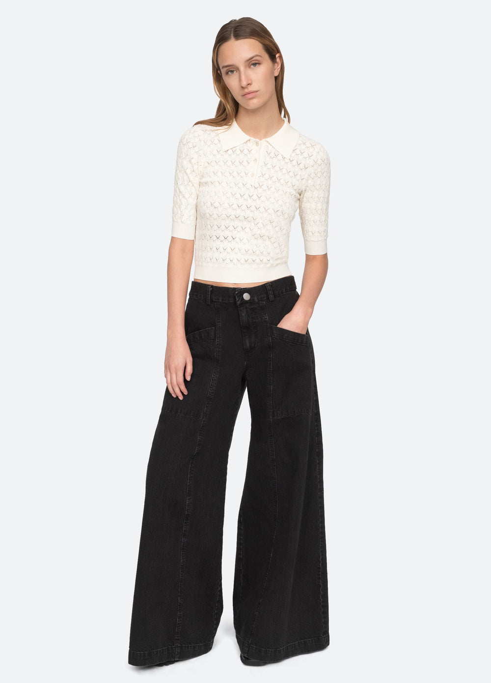 Black Rue Polo Sweater | Sea New York
