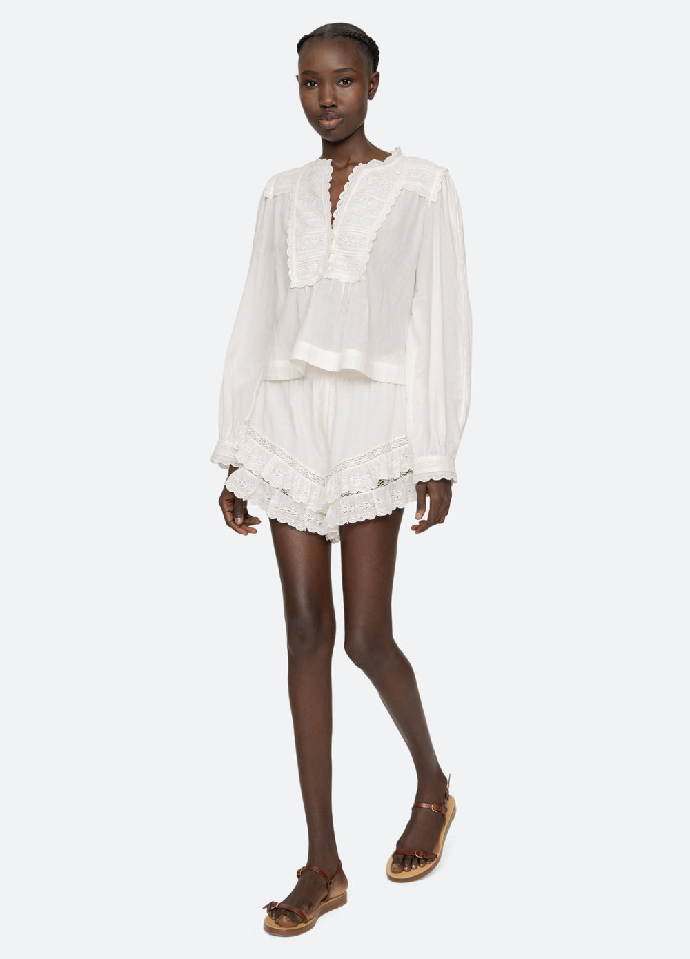 White Eliza Shorts | Sea New York