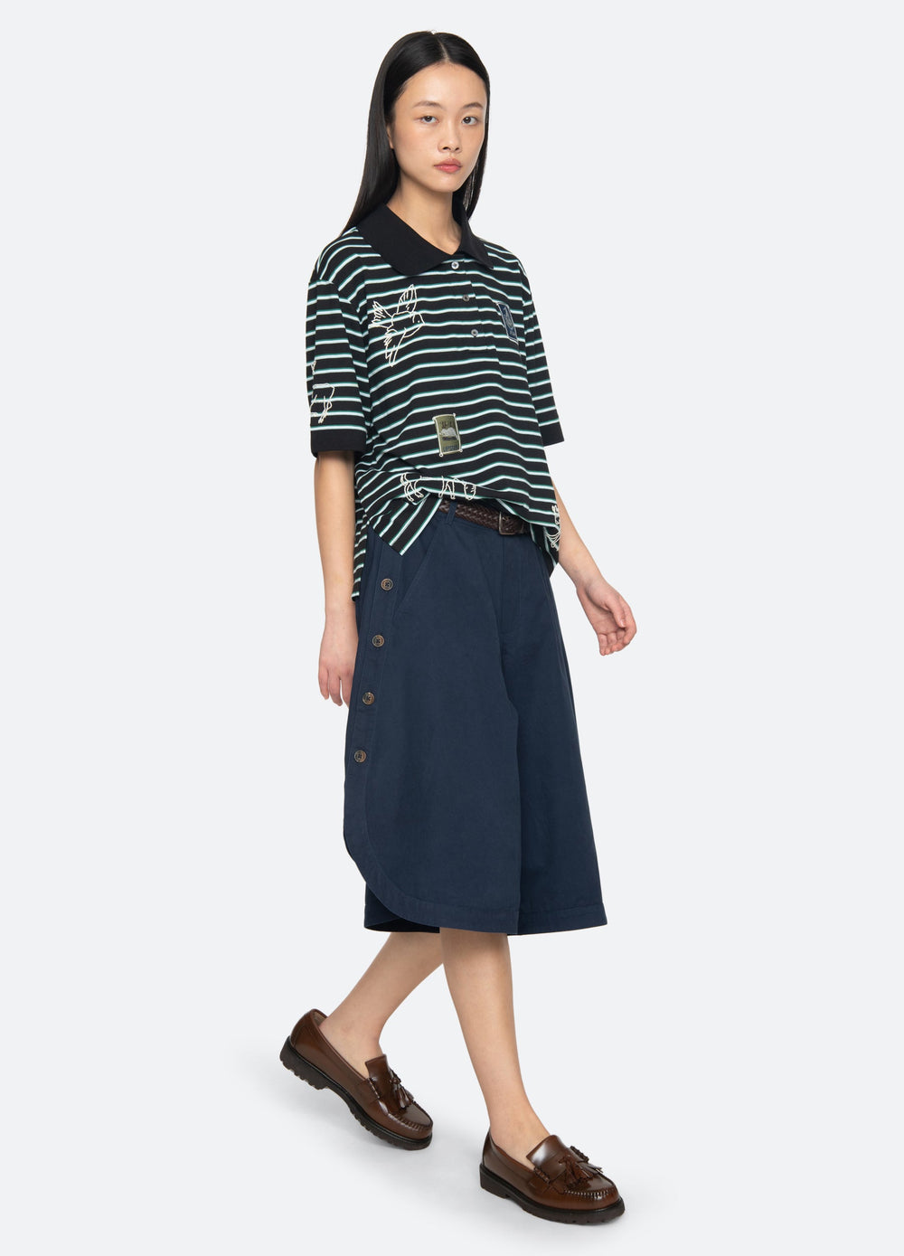 Navy Odessa Culottes | Sea New York