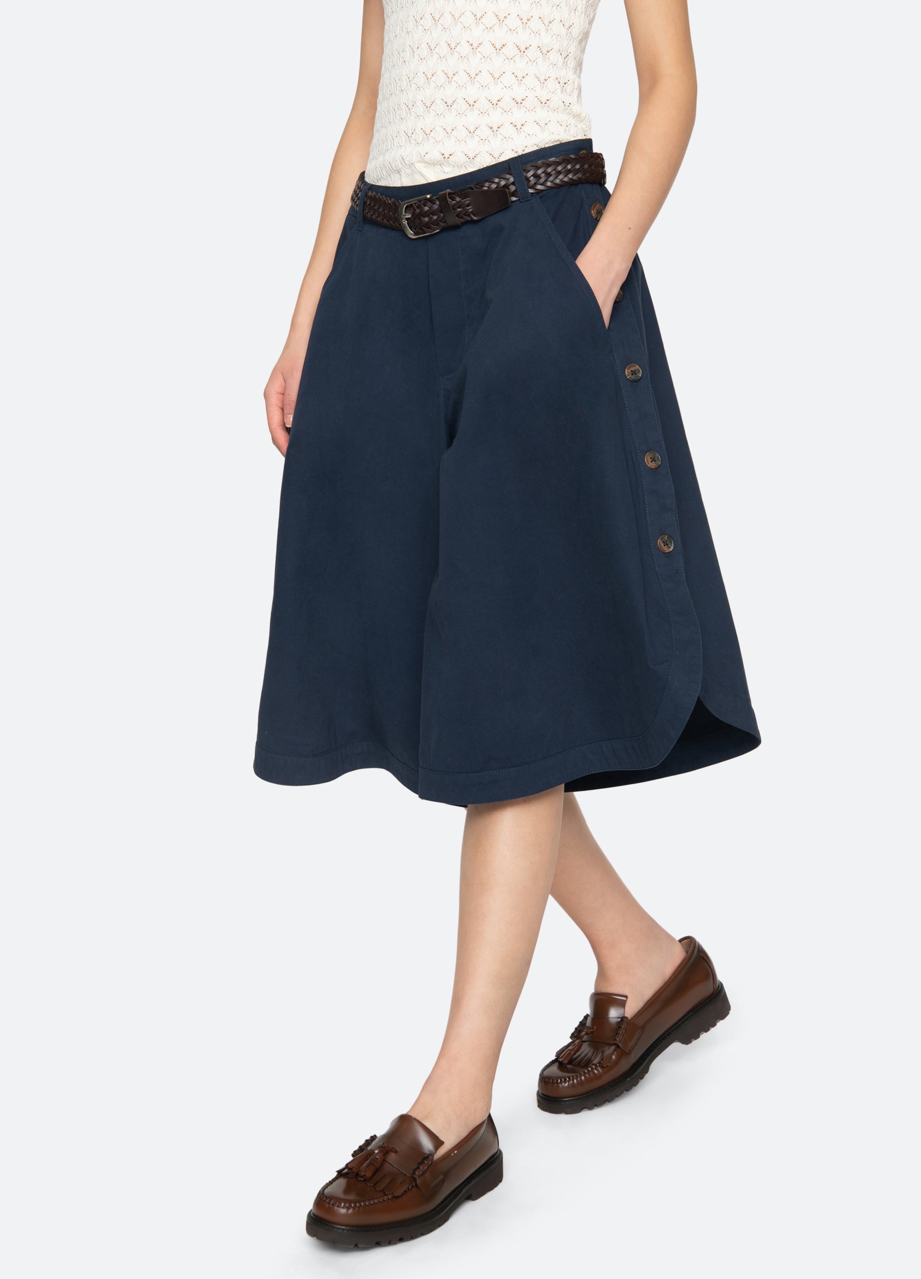 Navy Odessa Culottes | Sea New York