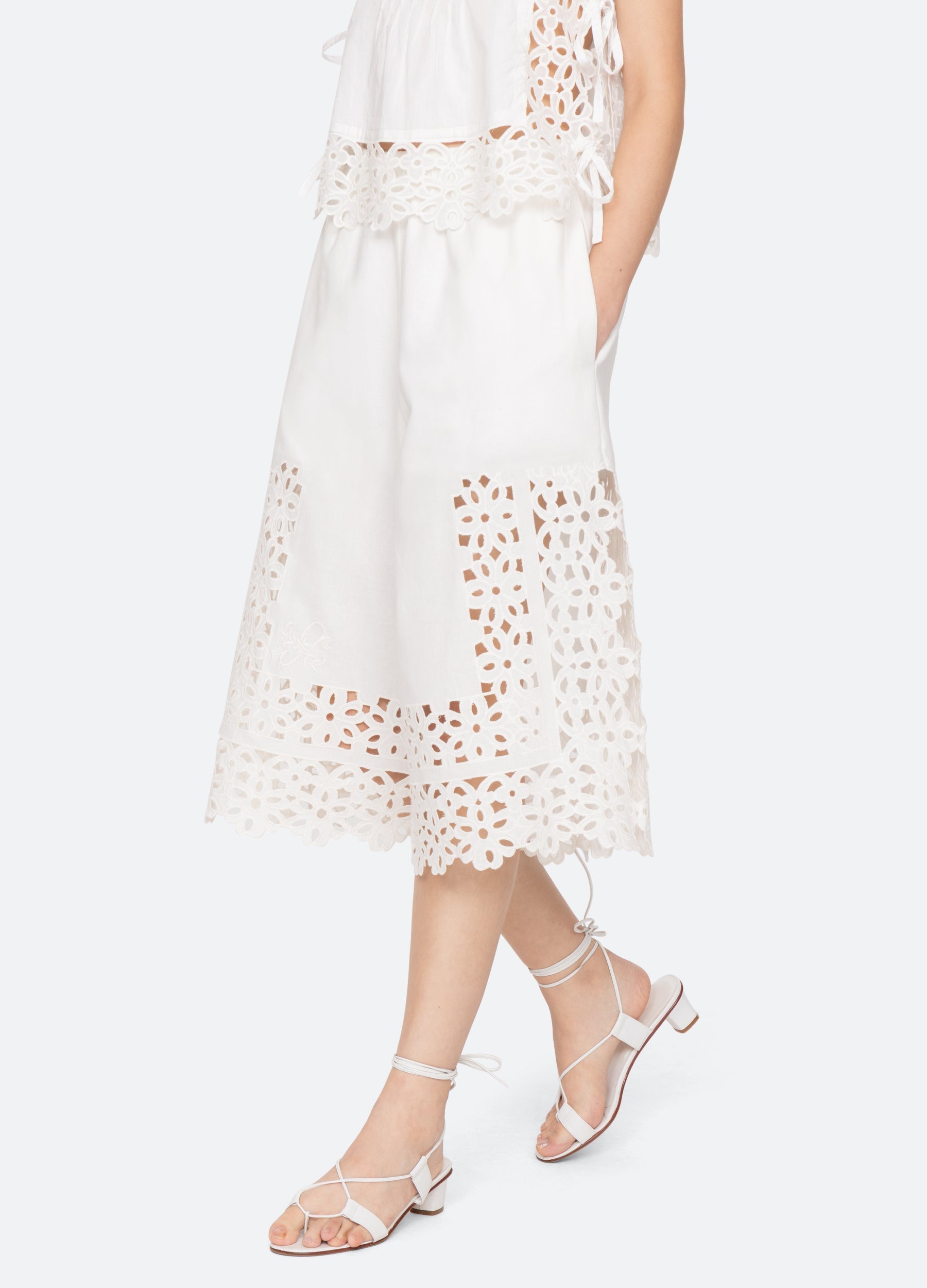 White Leila Culottes | Sea New York