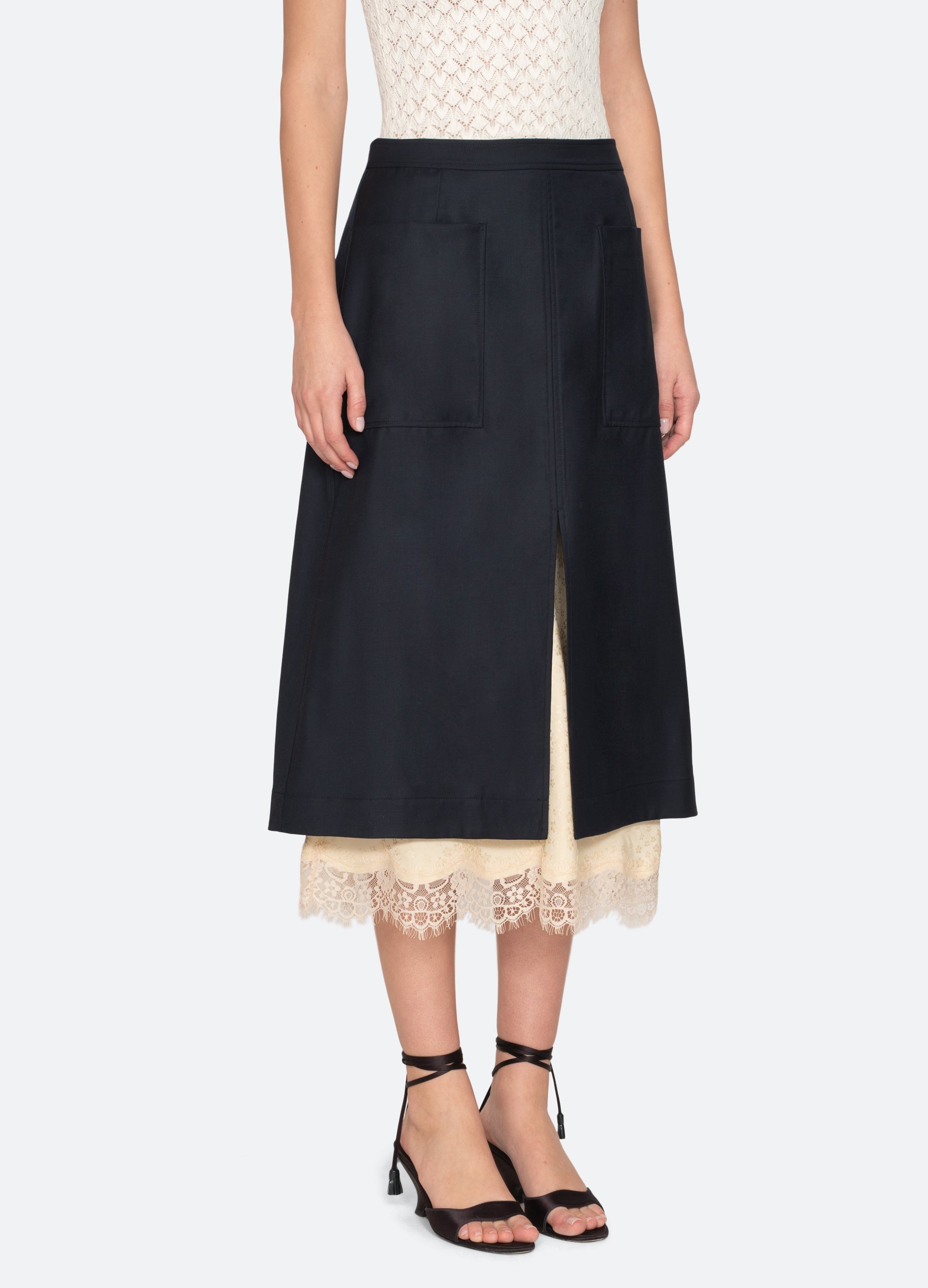 Navy Fiora Skirt | Sea New York