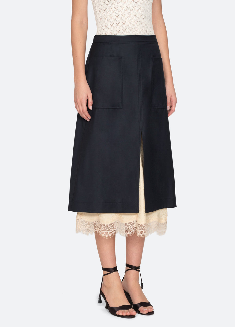 Navy Fiora Skirt | Sea New York