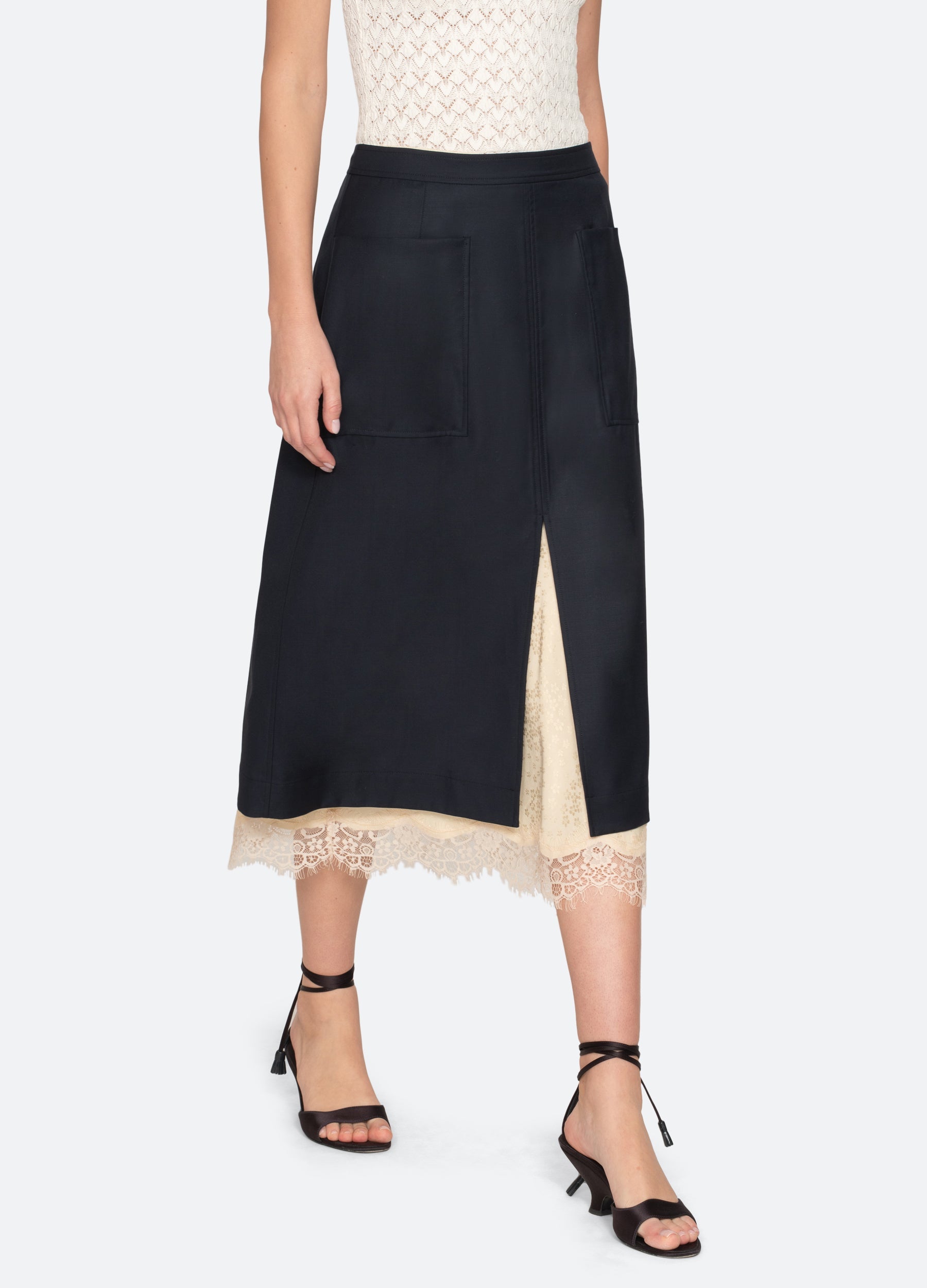 Navy Fiora Skirt | Sea New York