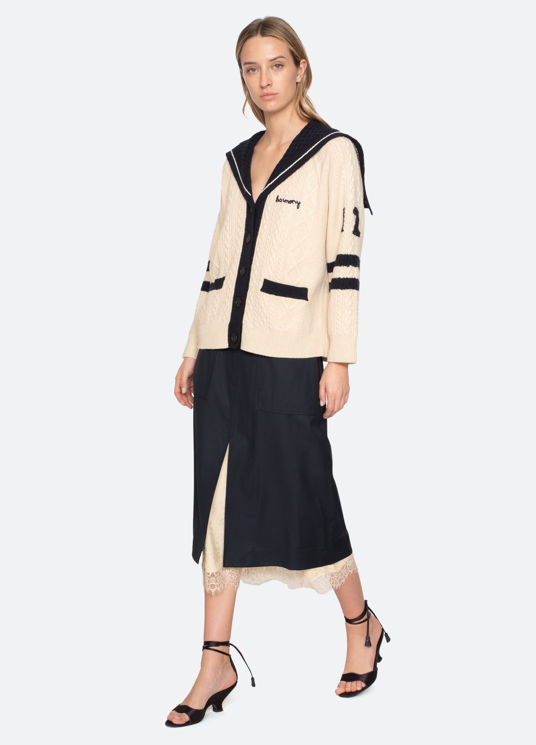 Navy Fiora Skirt | Sea New York