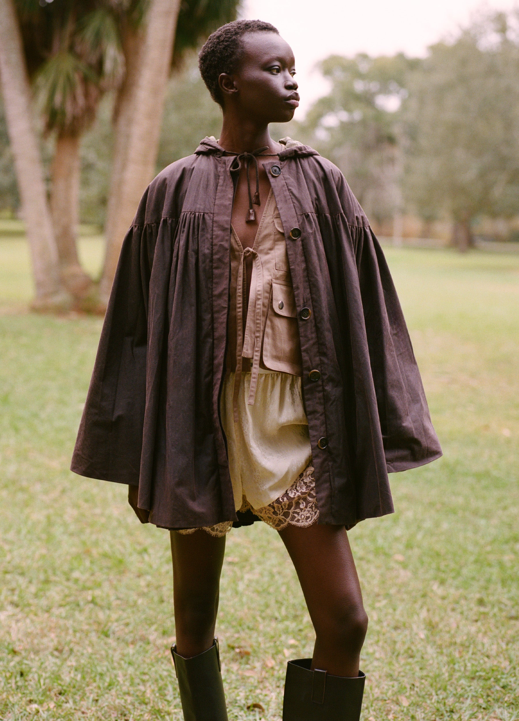 Brown Quentin Poncho | Sea New York