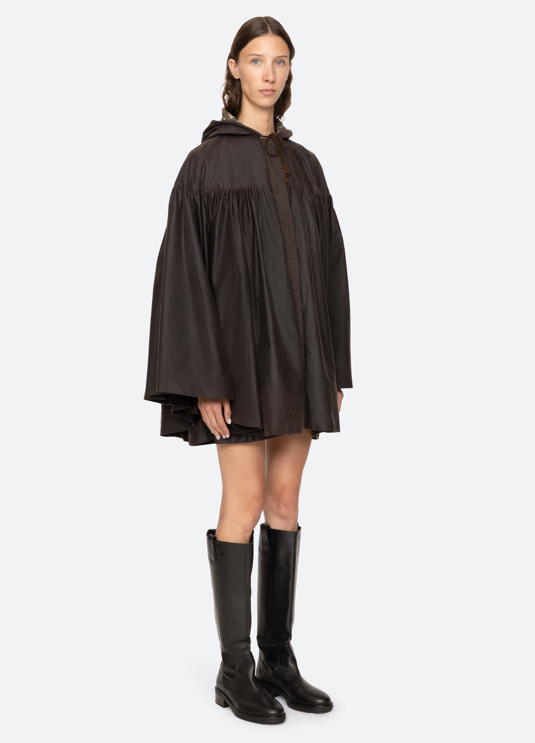 Brown Quentin Poncho | Sea New York