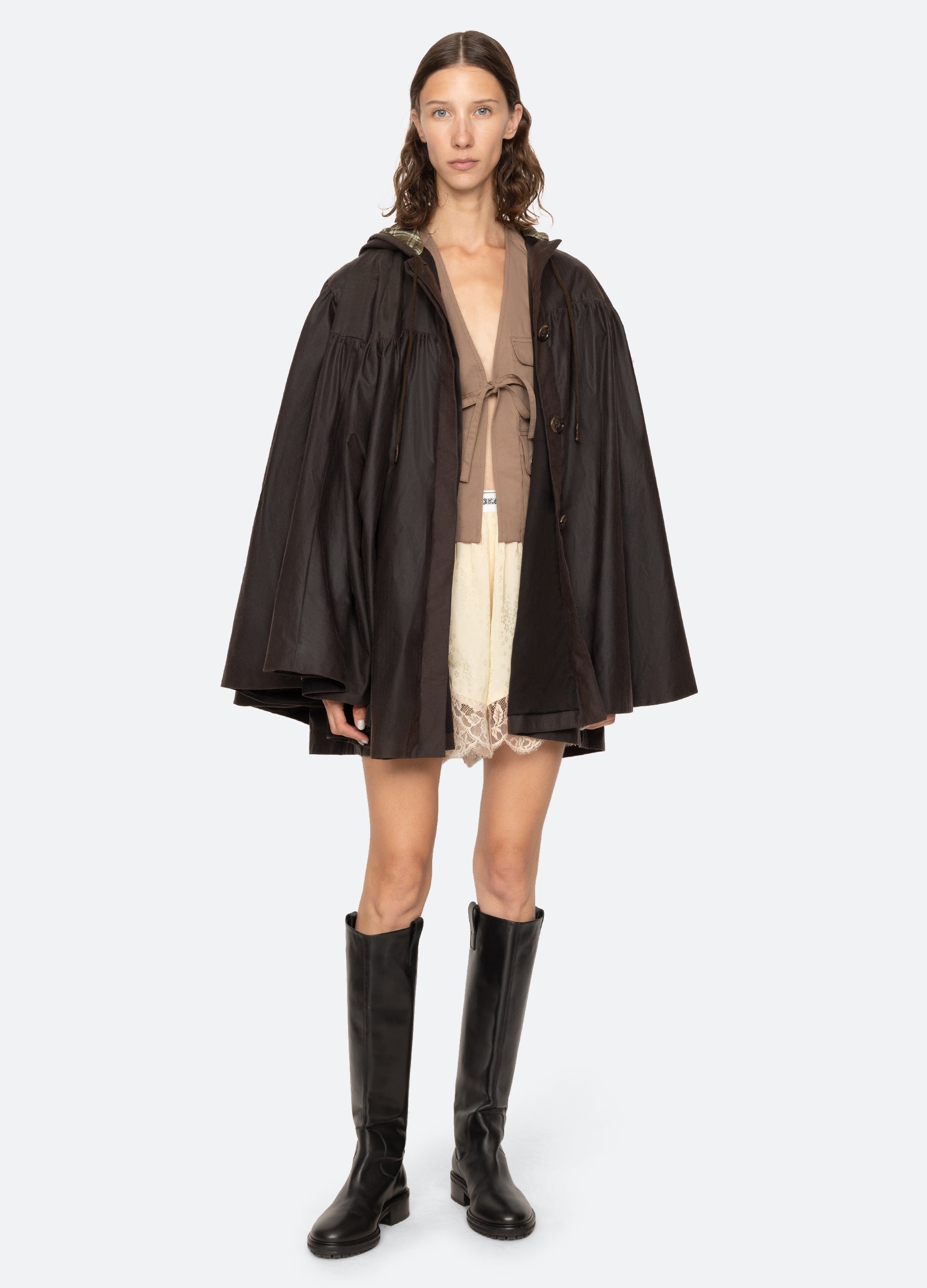 Brown Quentin Poncho | Sea New York