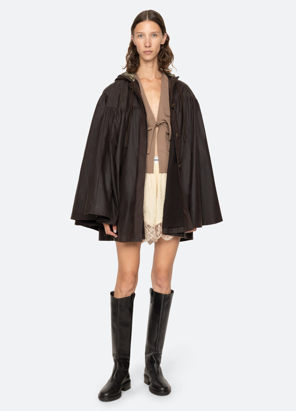 Brown Quentin Poncho | Sea New York