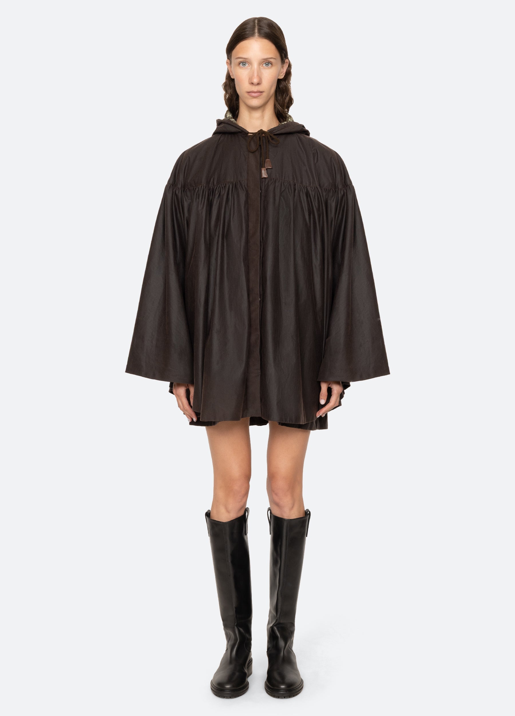 Brown Quentin Poncho | Sea New York