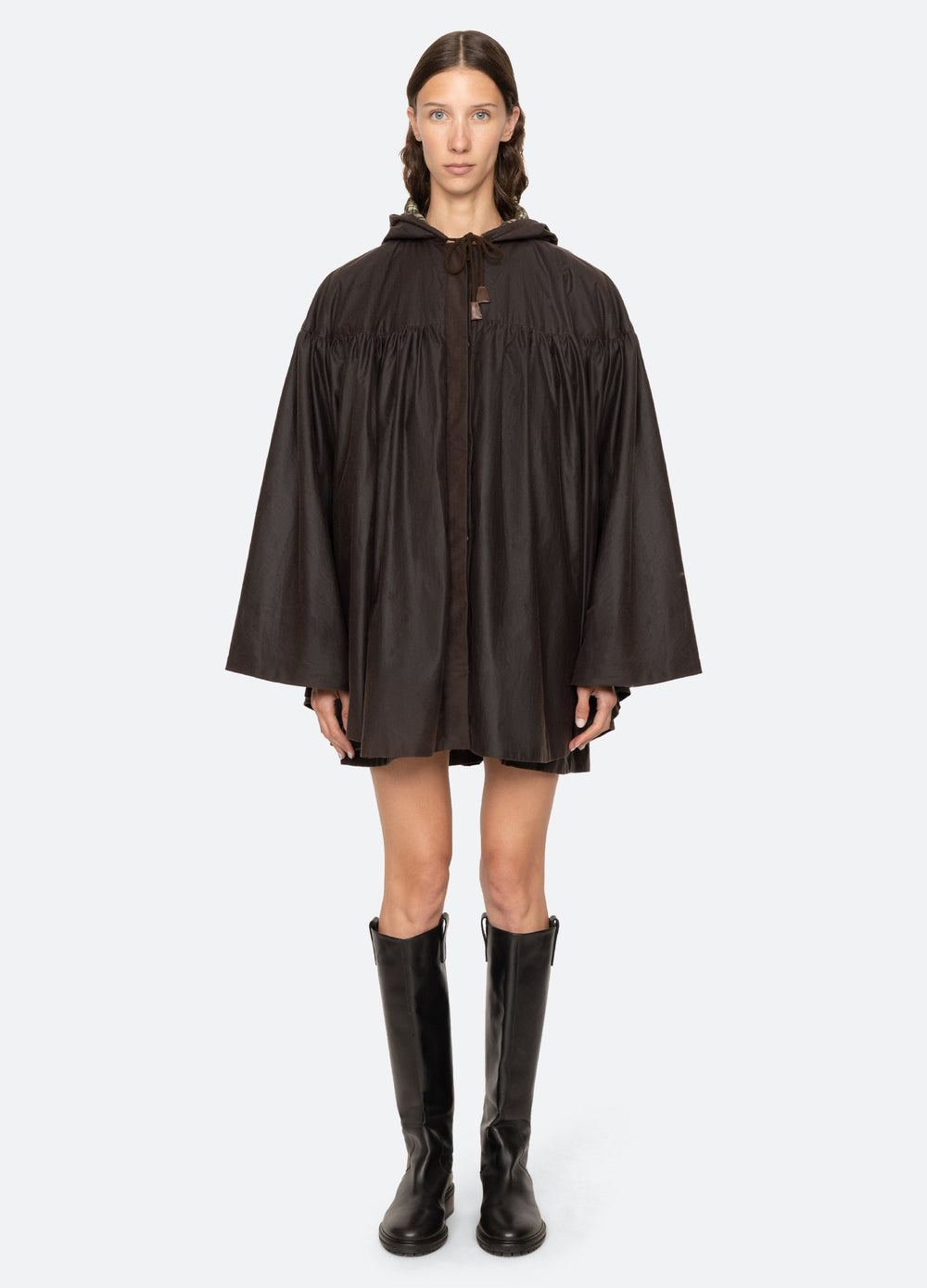 Brown Quentin Poncho | Sea New York