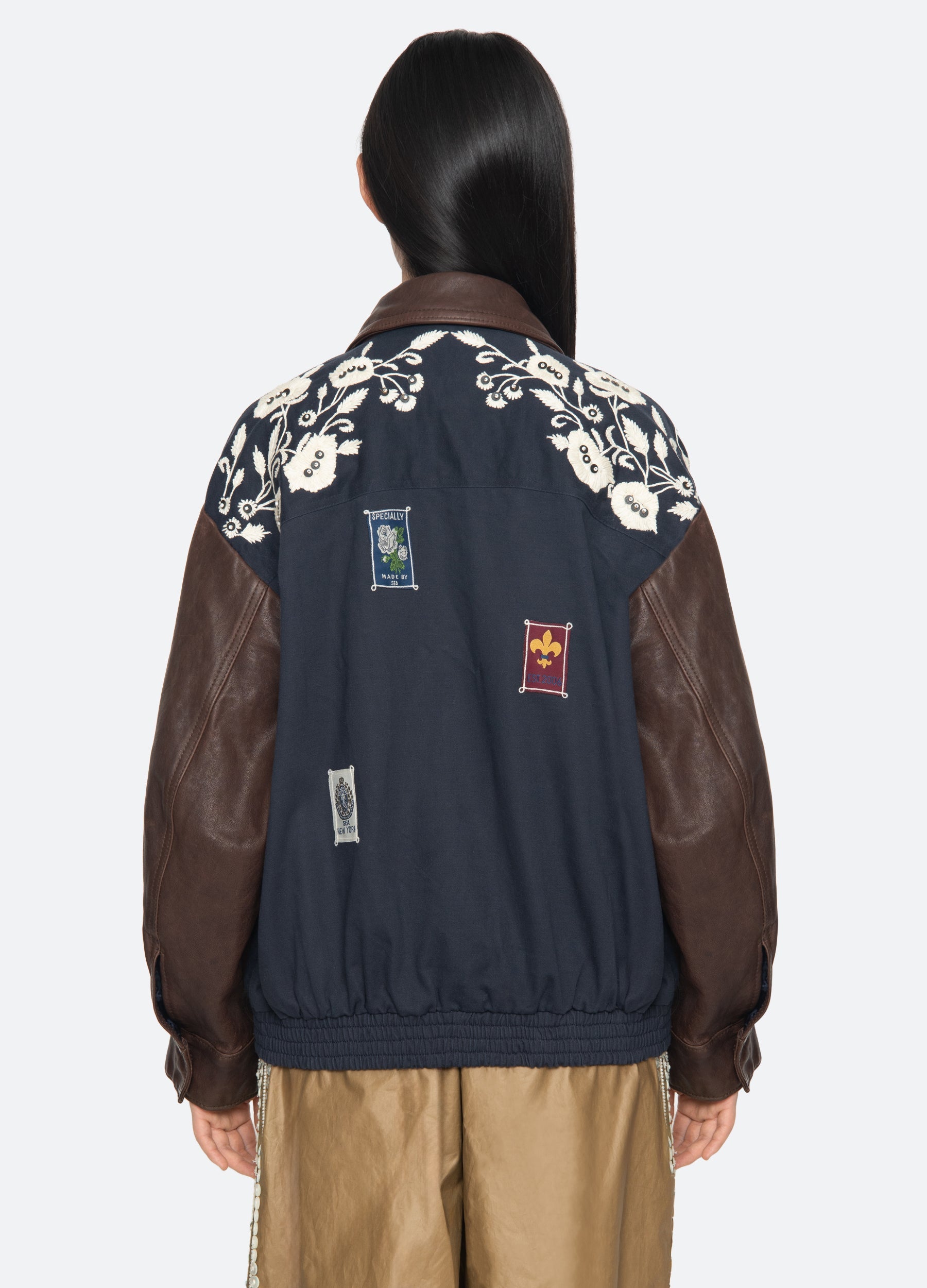 Navy Georgie Combo Jacket | Sea New York