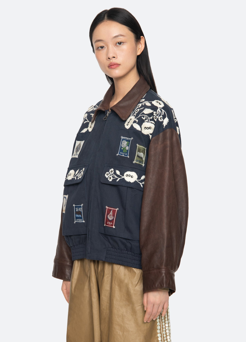 Navy Georgie Combo Jacket | Sea New York