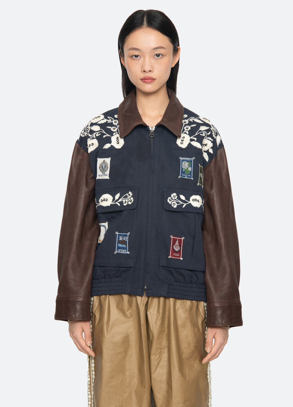 Navy Georgie Combo Jacket | Sea New York