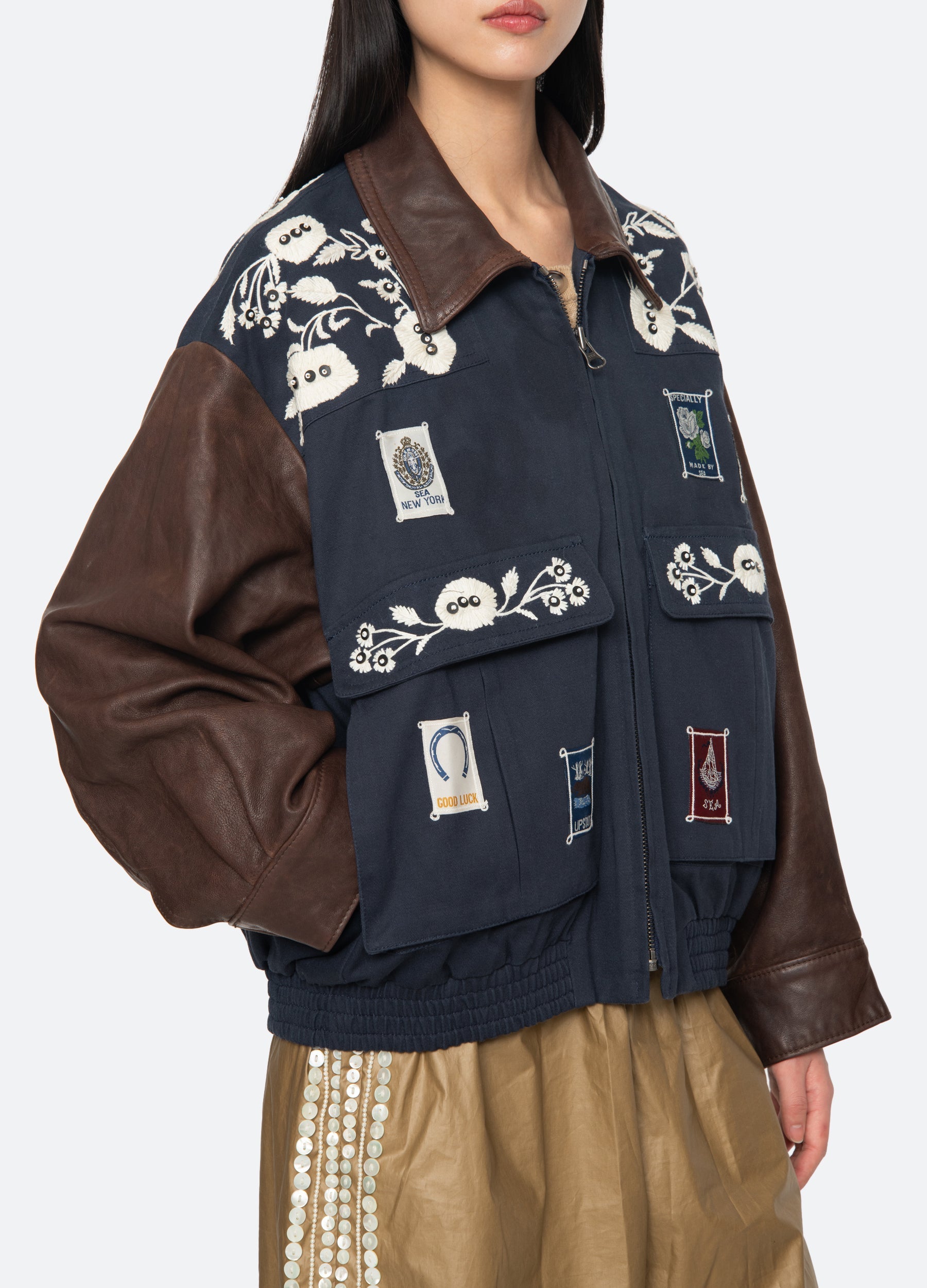Navy Georgie Combo Jacket | Sea New York