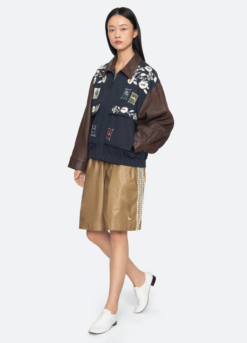 Navy Georgie Combo Jacket | Sea New York