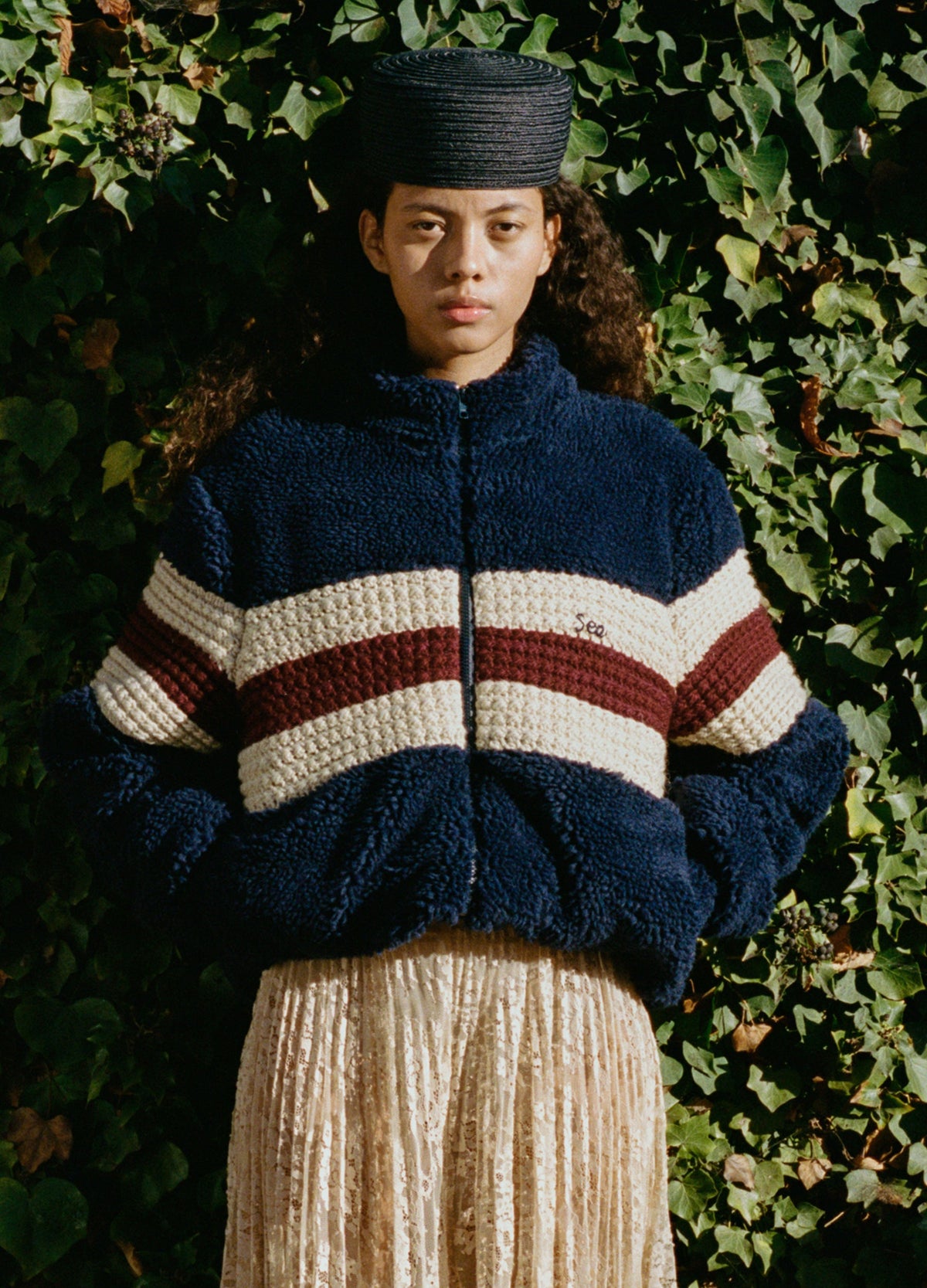 Navy Georgie Fleece Jacket | Sea New York