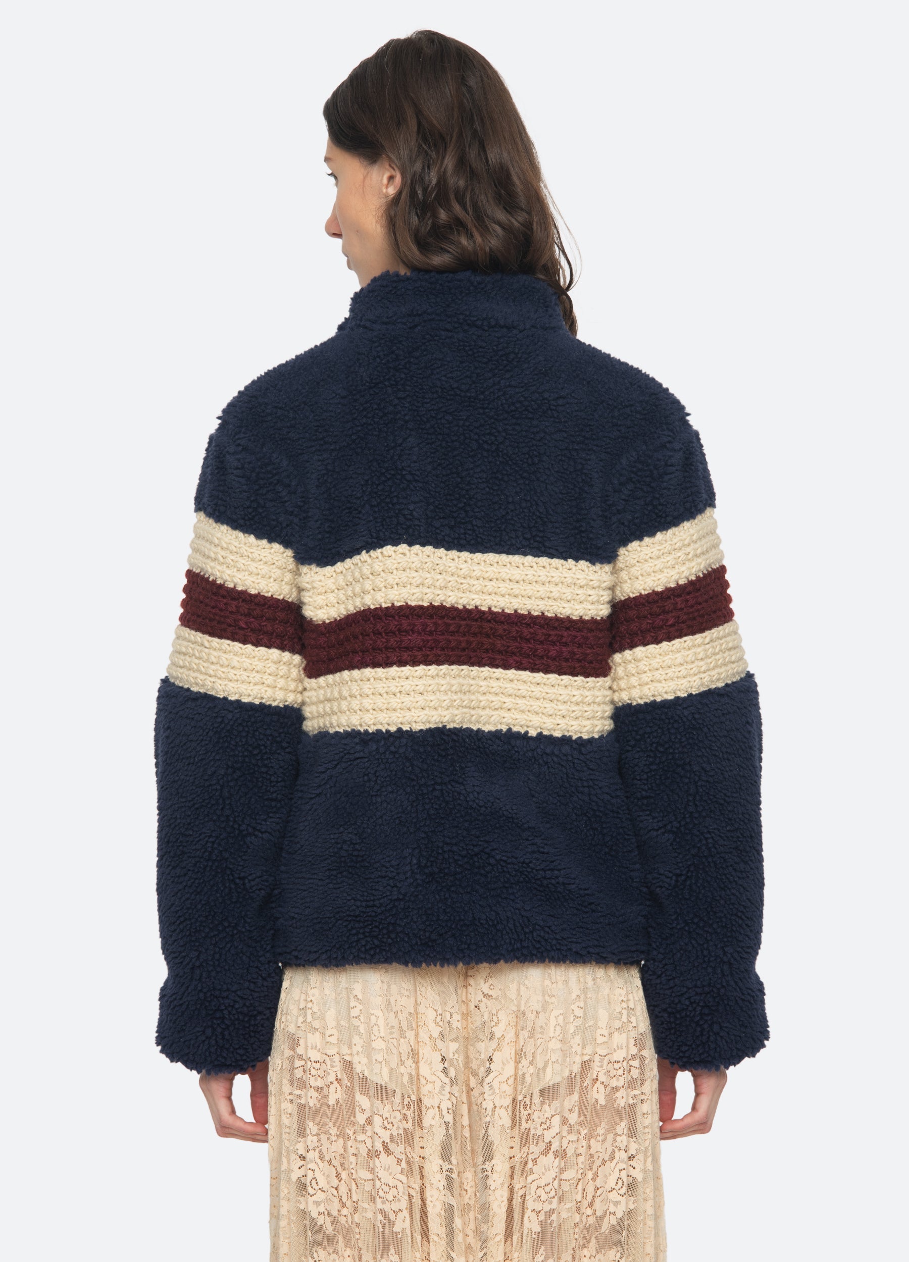 Navy Georgie Fleece Jacket | Sea New York