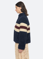Navy Georgie Fleece Jacket | Sea New York