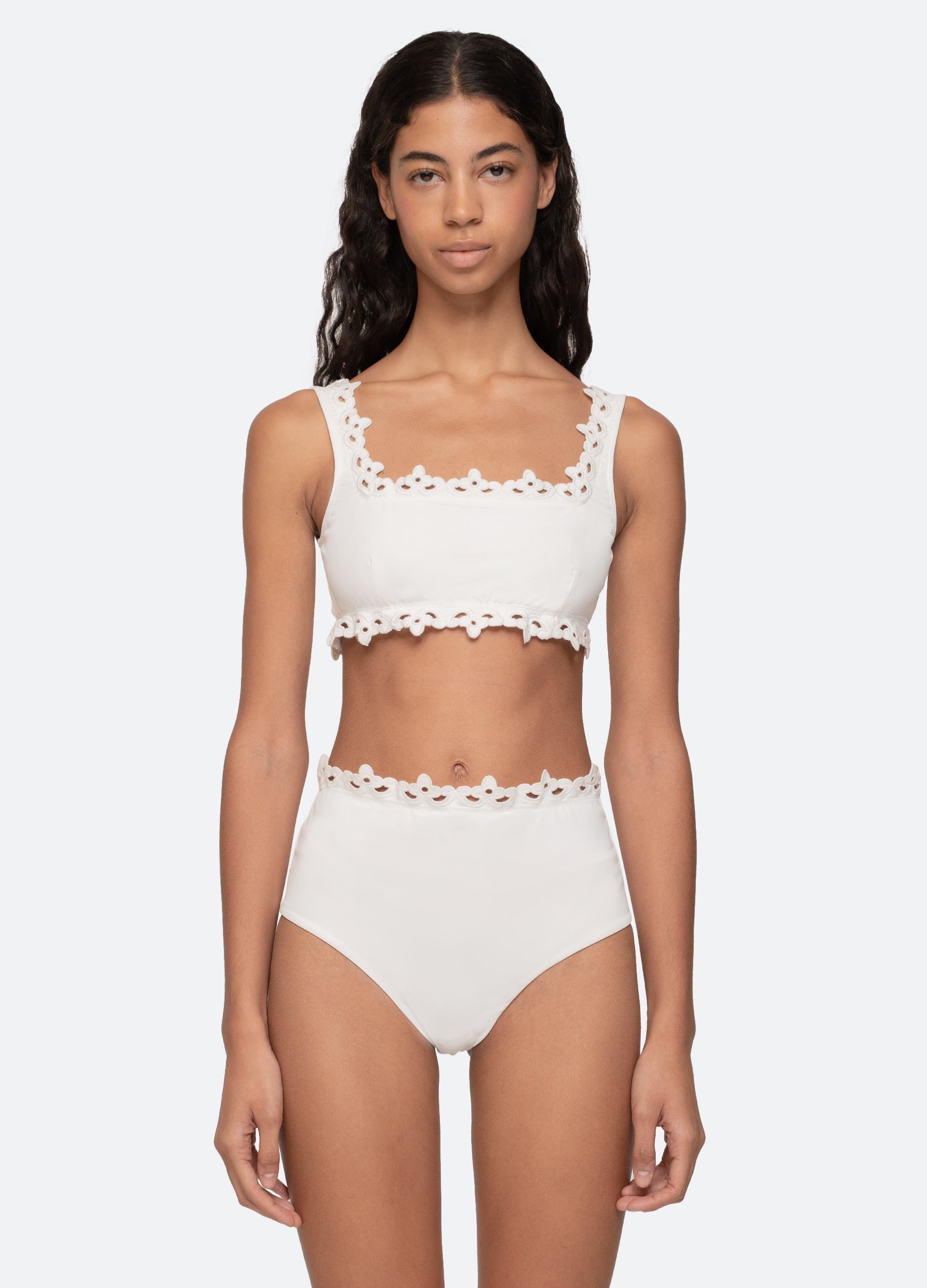 White Leila Bikini Top | Sea New York