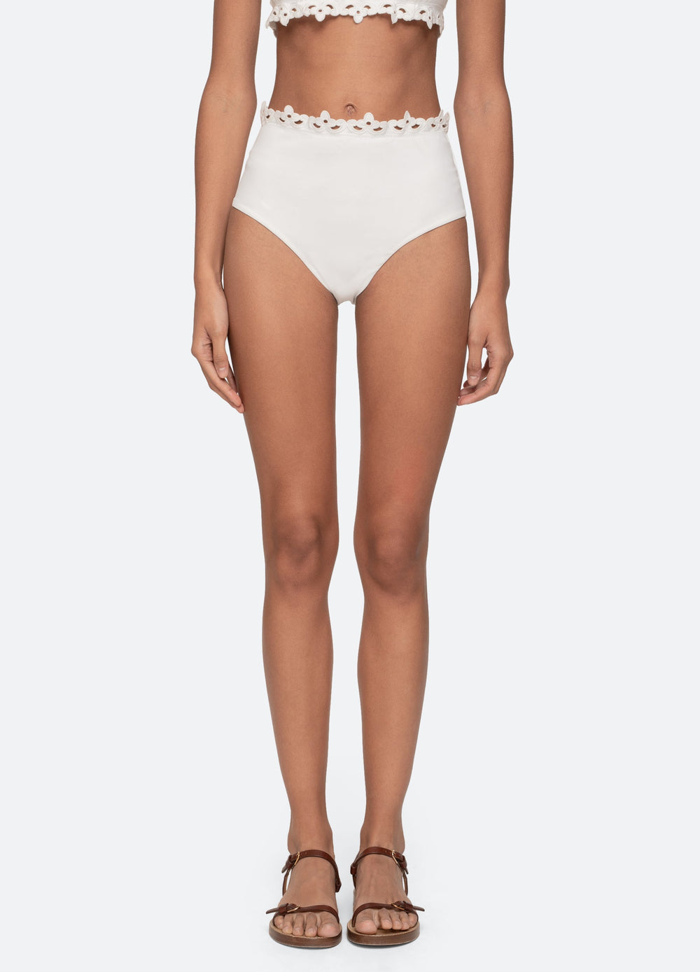 White Leila Bikini Bottom | Sea New York