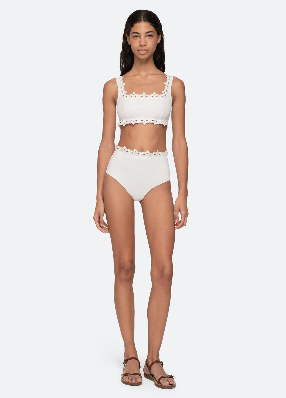 White Leila Bikini Bottom | Sea New York