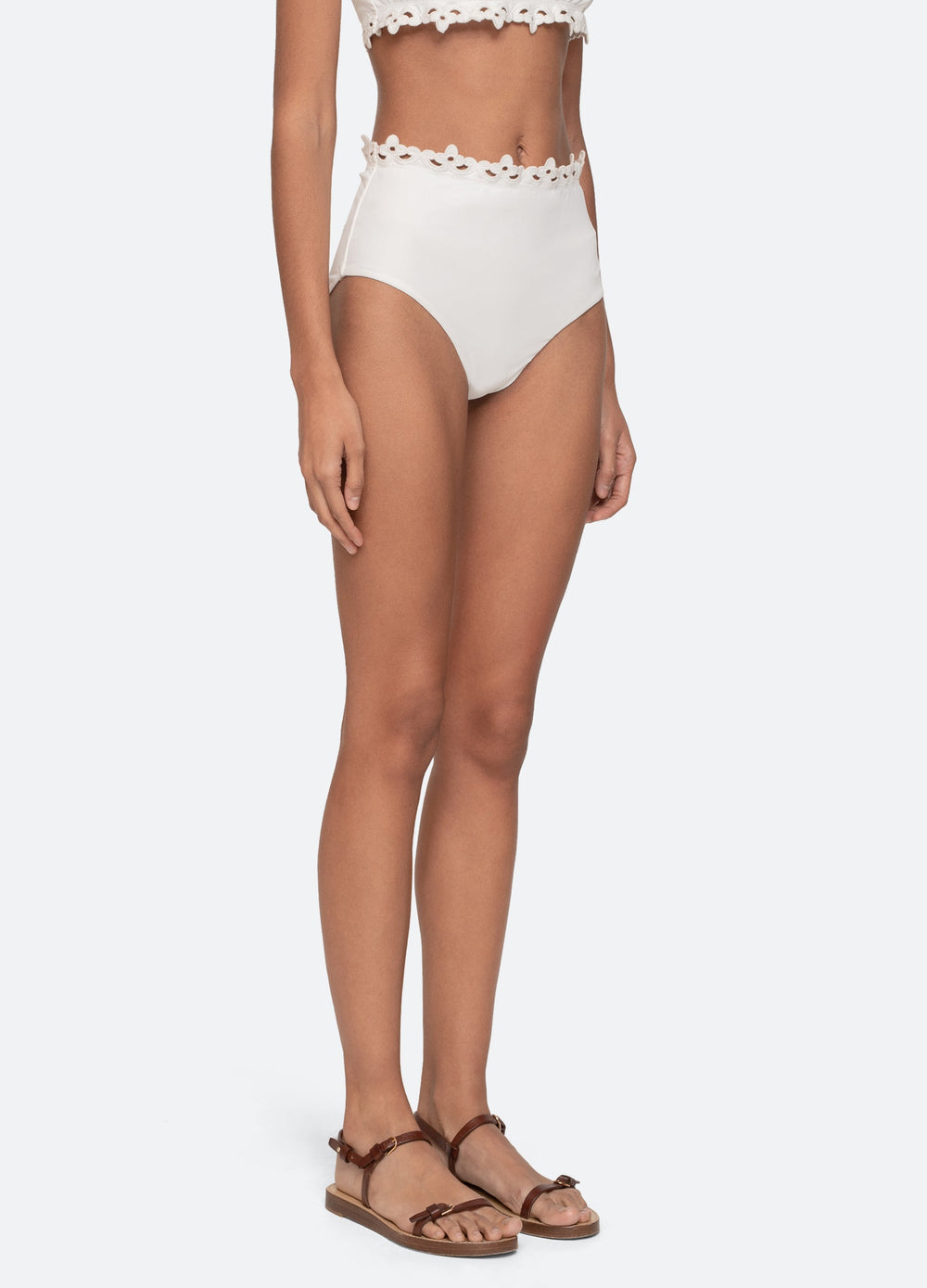 White Leila Bikini Bottom | Sea New York