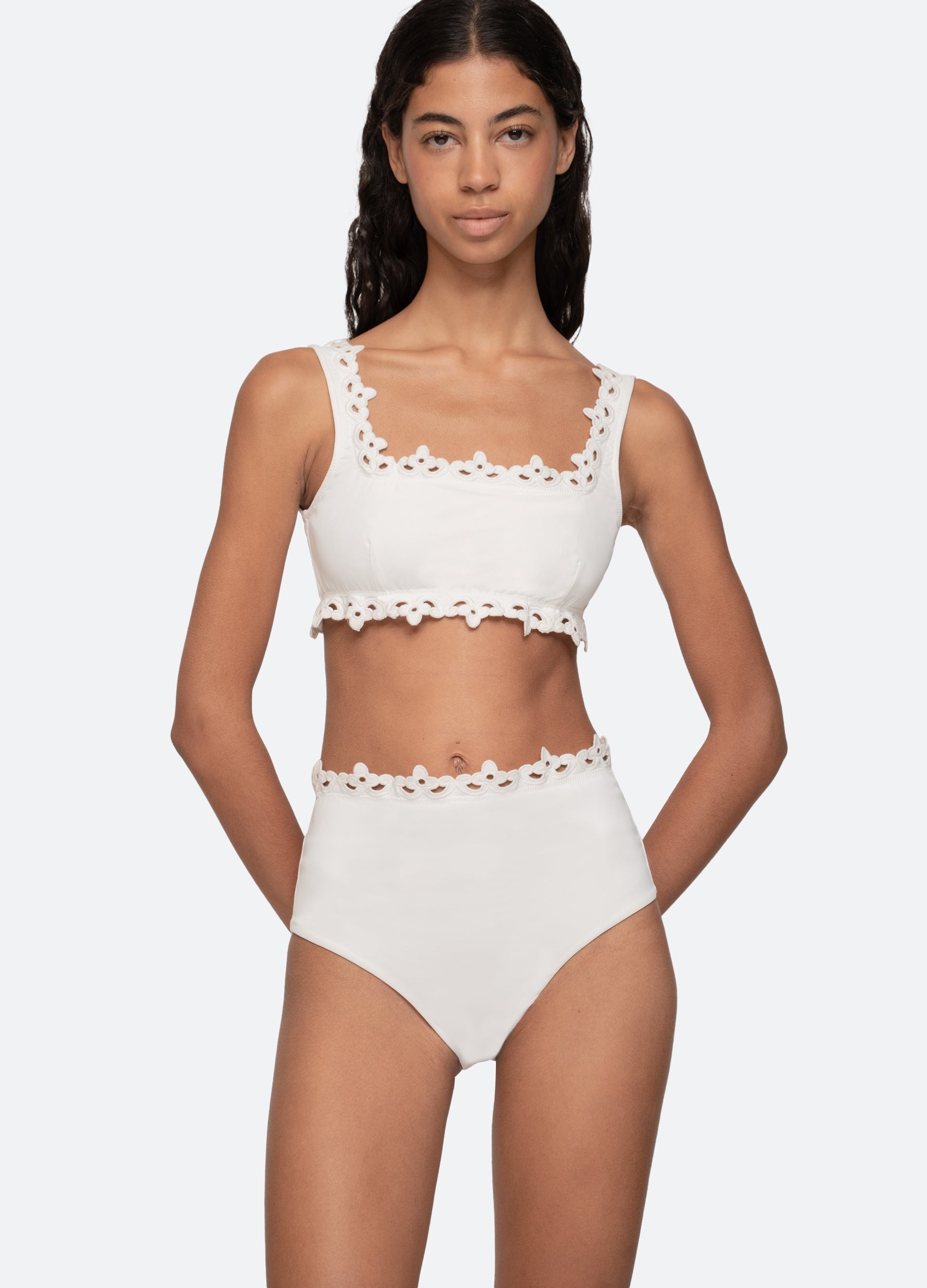 White Leila Bikini Bottom | Sea New York