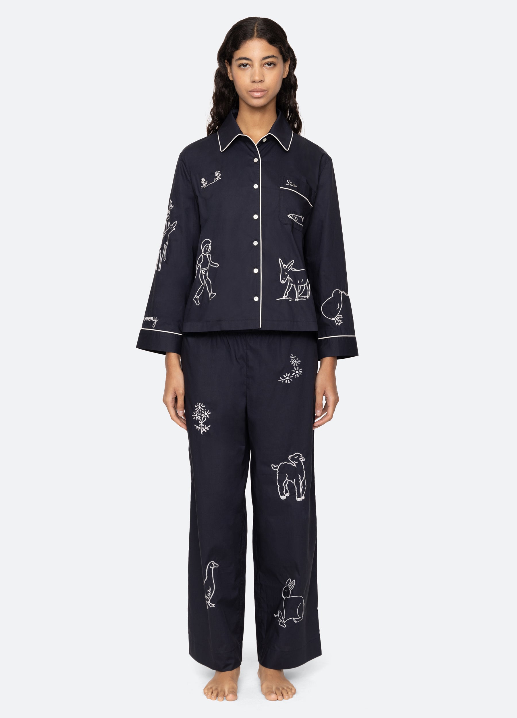 Navy Demi PJ Set | Sea New York