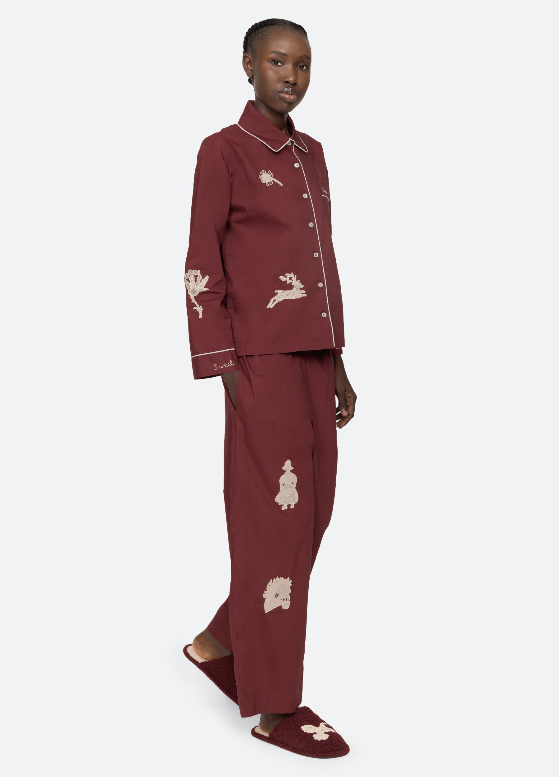 Burgundy Mika PJ Set | Sea New York