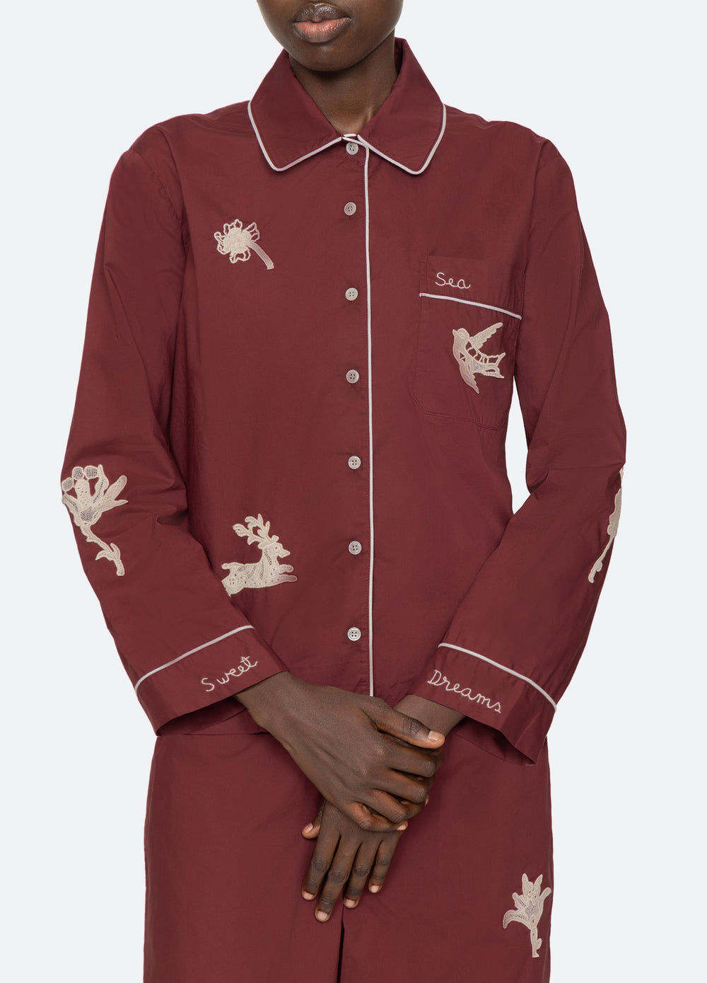 Burgundy Mika PJ Set | Sea New York