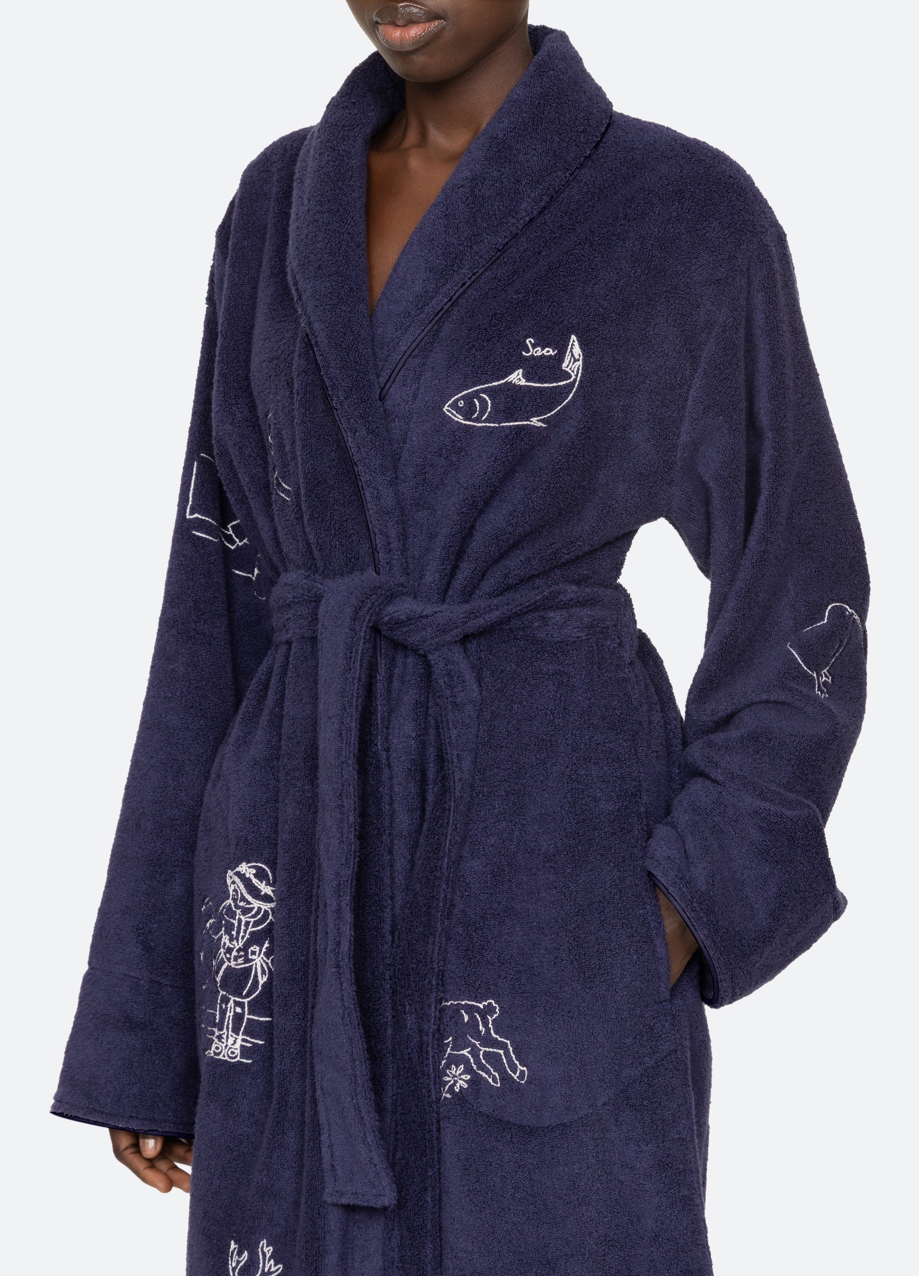 Navy Demi Robe | Sea New York