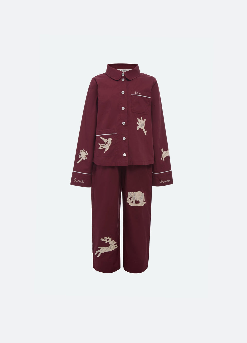 Burgundy Mika Kids PJ Set | Sea New York
