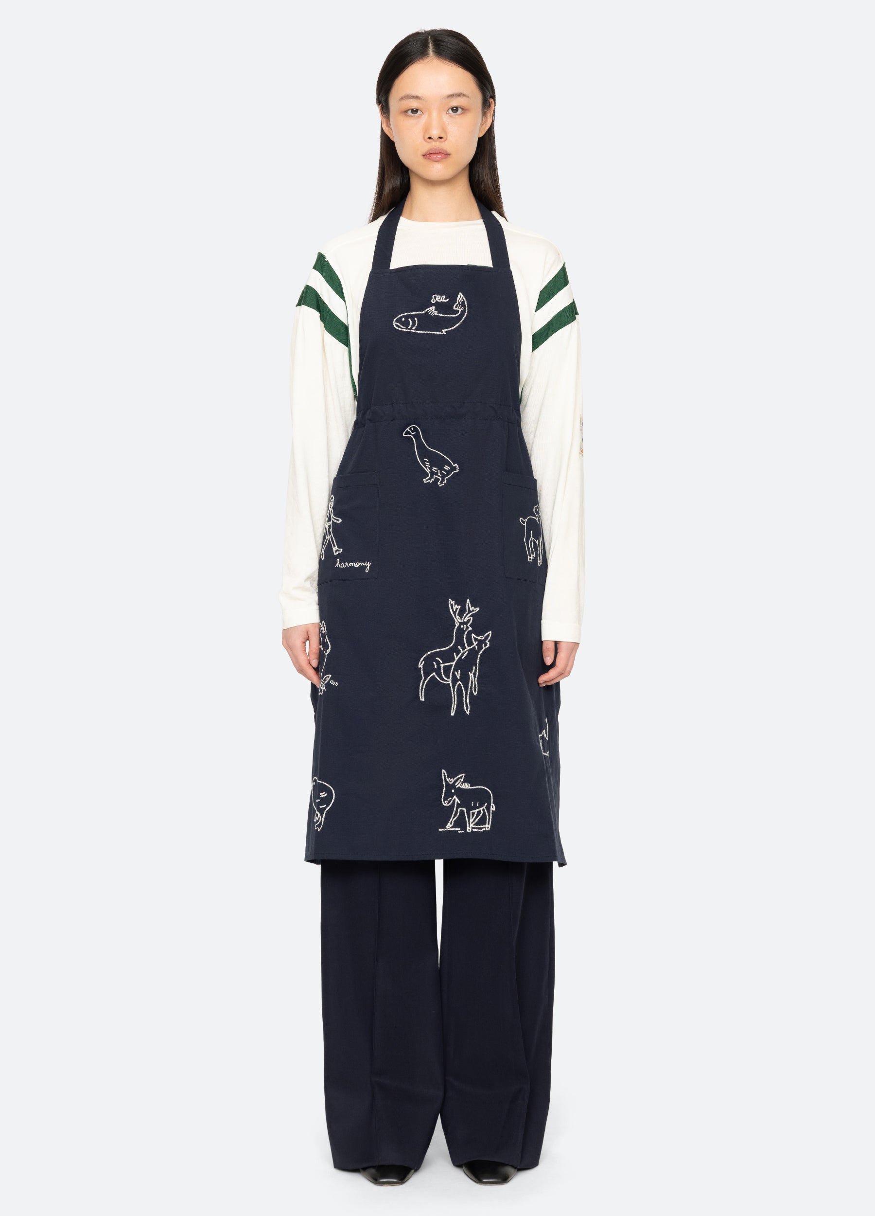 Navy Demi Apron | Sea New York