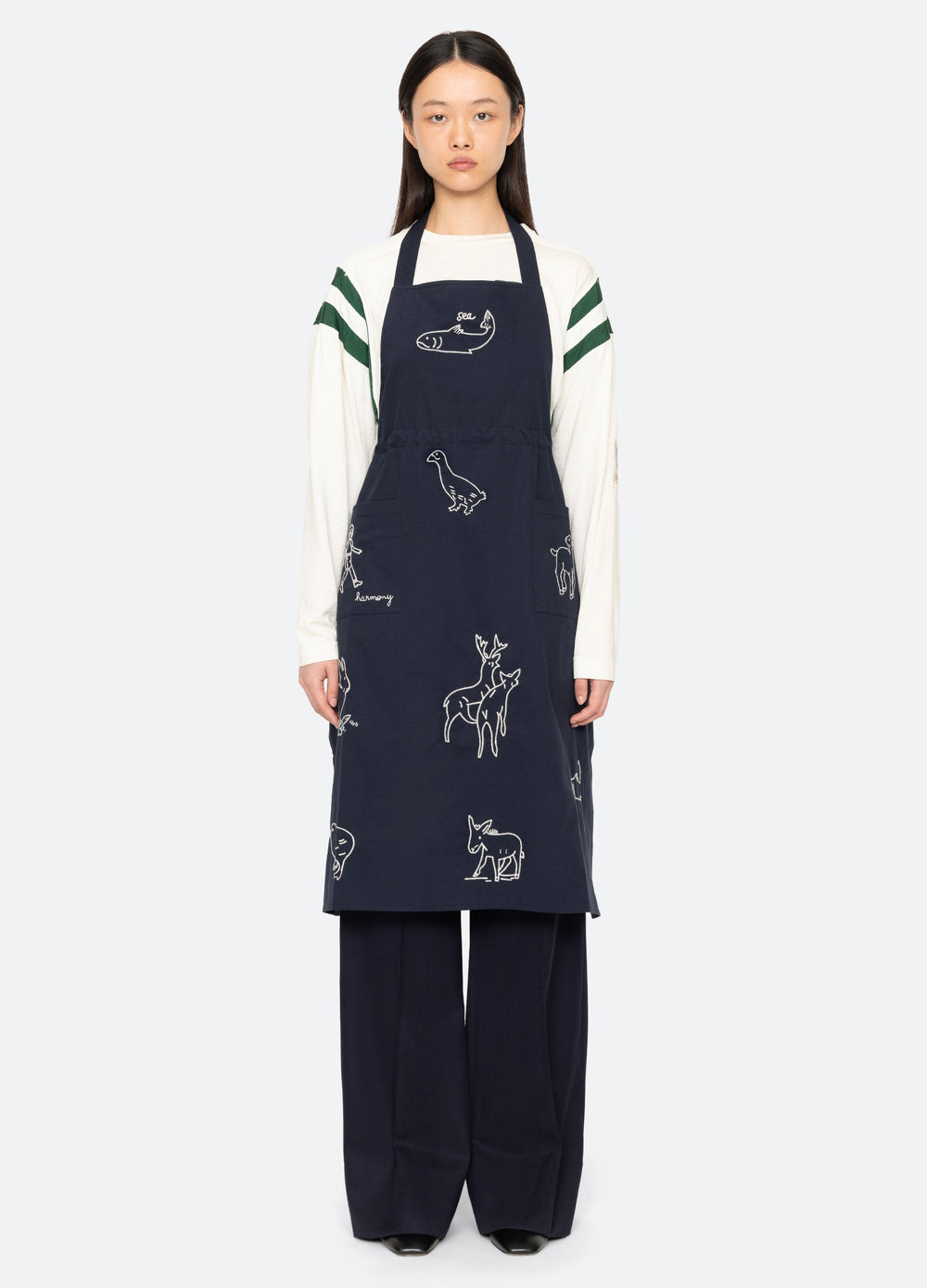 Navy Demi Apron | Sea New York
