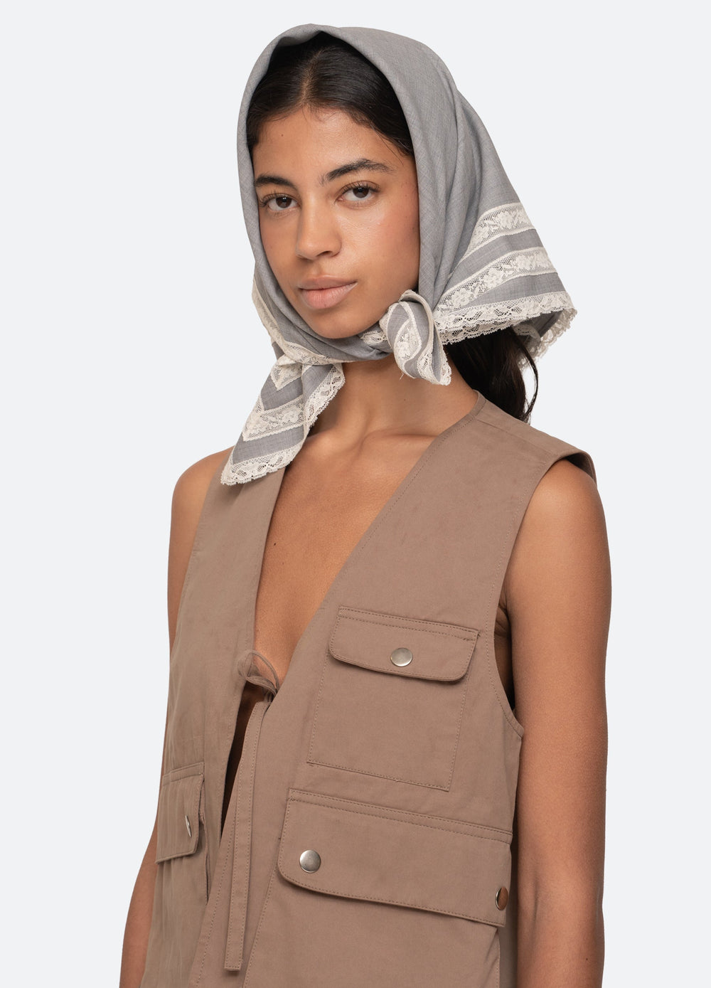 Navy Fiora Handkerchief | Sea New York