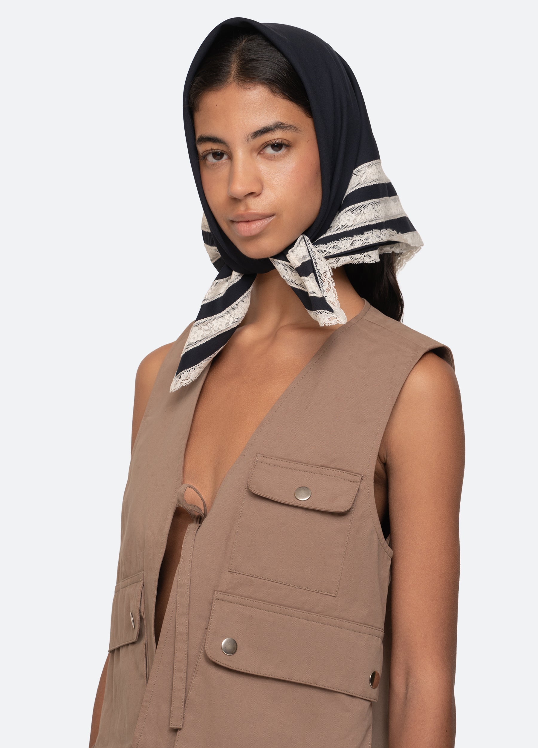 Navy Fiora Handkerchief | Sea New York